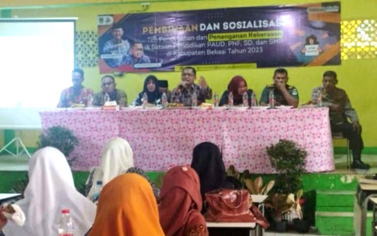 Cegah Kekerasan di Satuan Pendidikan, Disdik Kabupaten Bekasi Gelar Sosialisasi