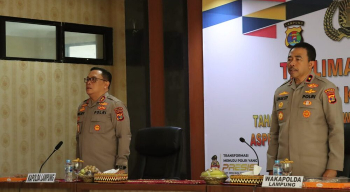 Buka Taklimat Awal Tahap II 2023, Kapolda Lampung Ingatkan Akan Pentingnya Pengawasan Internal