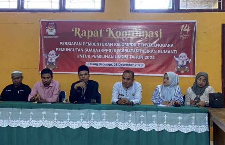 PPK Kecamatan Hiliran Gumanti Gelar Rapat Koordinasi Persiapan Pembentukan KPPS