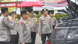 Polda Lampung Cek Kendaraan Dinas untuk Operasi Mantap Brata Amankan Pemilu 2024