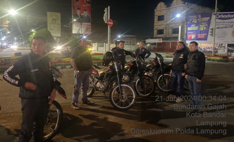 Antisipasi Geng Motor, Tawuran dan C3, Polda Lampung Gencar Lakukan Patroli