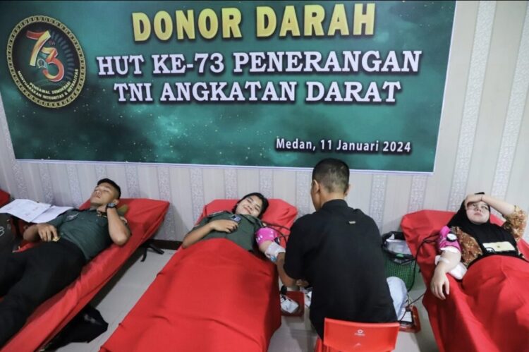 Pendam I/BB Donor Darah HUT ke-73 Penerangan TNI AD 2024