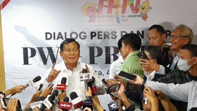 Capres Prabowo Bicara Kebebasan Pers dan Ekonomi Pancasila
