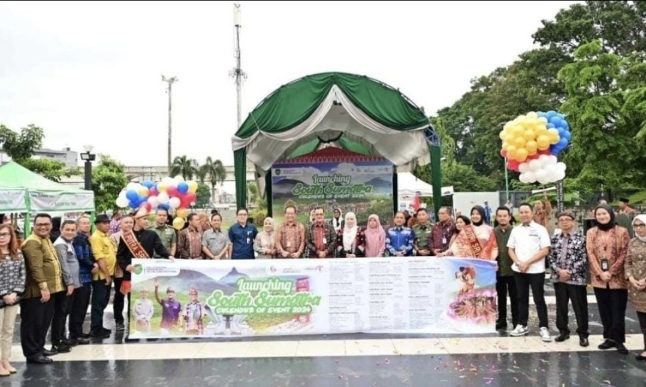 Pj Gubernur Sumsel Agus Fatoni Launching Calendar Of Event South Sumatra 2024