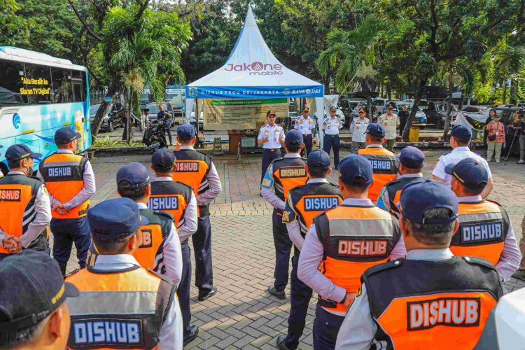 Dishub DKI Lakukan Rekayasa Lalin pada Pencanangan HUT ke-497 Kota Jakarta