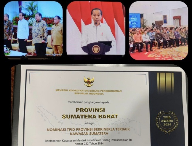 Provinsi Sumbar Raih Nominasi TPID Berkinerja Terbaik Kawasan Sumatera