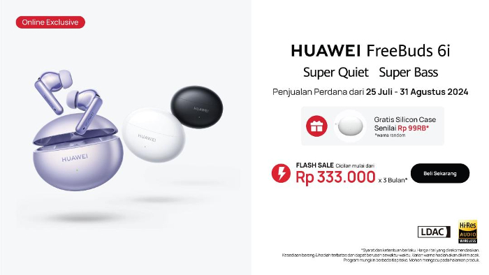 HUAWEI FreeBuds 6i, TWS Sekelas Flagship dengan Harga Sip untuk Generasi Muda Aktif dan Produktif