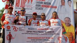 DPW PKS Sumbar Utus Lima Kader Ikut Pomba Lari 79 Kilometer HUT ke-79 Kemerdekaan RI