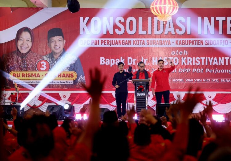 PDIP Solidkan Pemenangan Risma-Gus Hans, Kumpulkan Pengurus Surabaya-Sidoarjo-Gresik