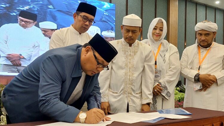 Dukungan Untuk RIDO Di Mudzakaroh Ulama dan Tokoh Jakarta, Ridwan Kamil-Suswono Teken Pakta Integritas