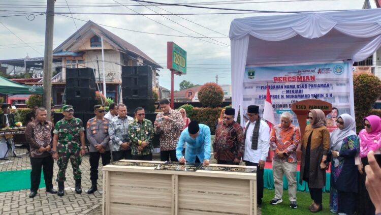 Gubernur Mahyeldi Resmikan Perubahan Nama RSUD Pariaman Menjadi RSUD Prof. H. Muhammad Yamin, SH